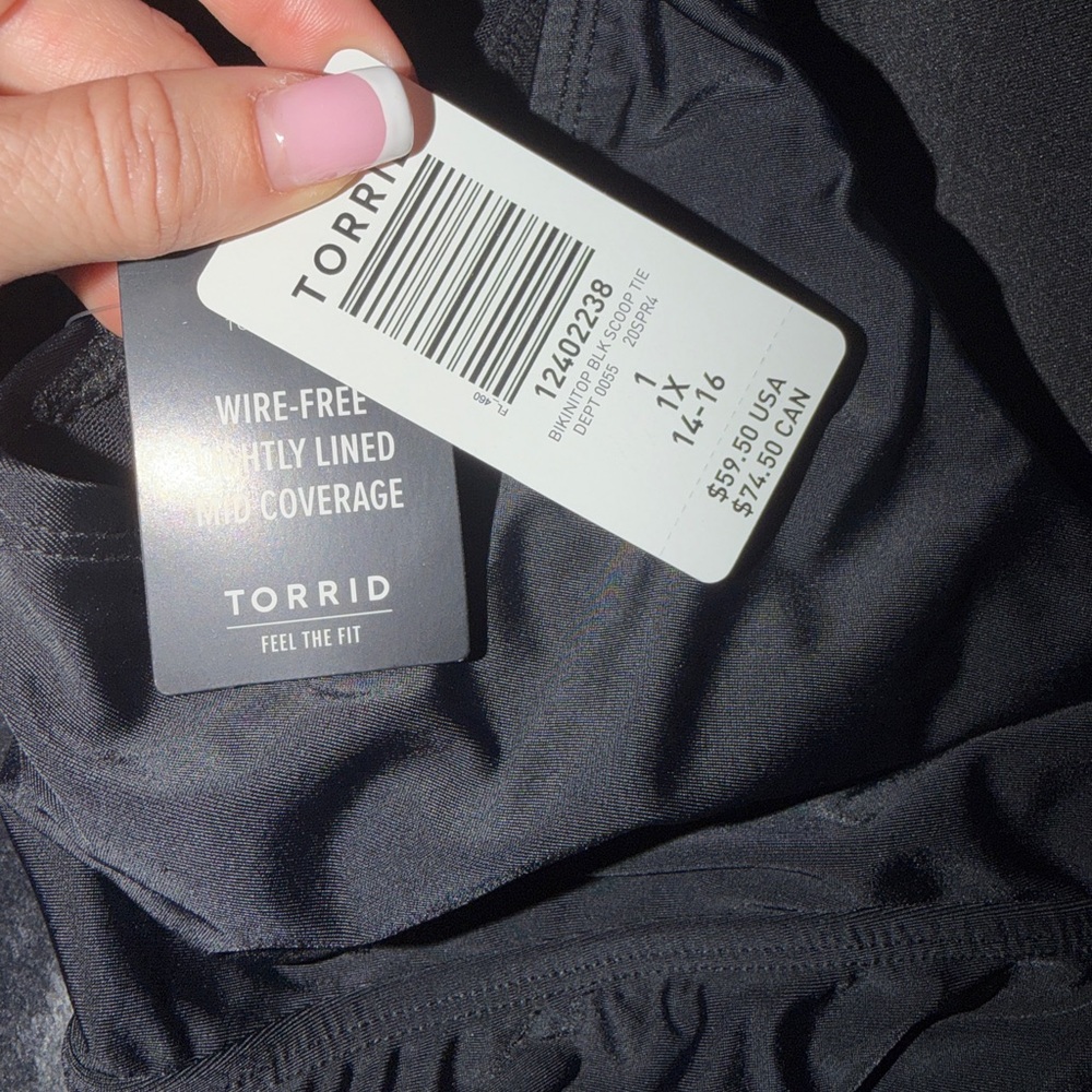 TorridBlack Women's knotted bikini Top - Picture 3 of 3